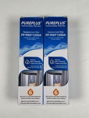 Pureplus 2-Pack PP-RWF1200A Refrigerator Water Filters LG Kenmore Elite NIB